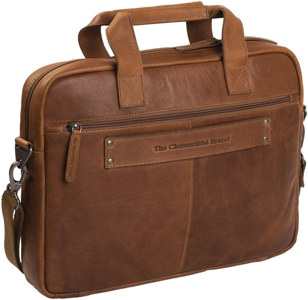 The Chesterfield Brand Calvi -tietokonelaukku 15,6" kannettavalle tietokoneelle, konjakki – kuva 2
