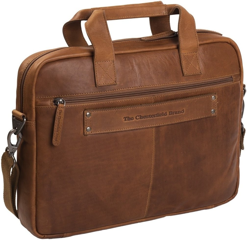 The Chesterfield Brand Calvi -tietokonelaukku 15,6" kannettavalle tietokoneelle, konjakki – kuva 2