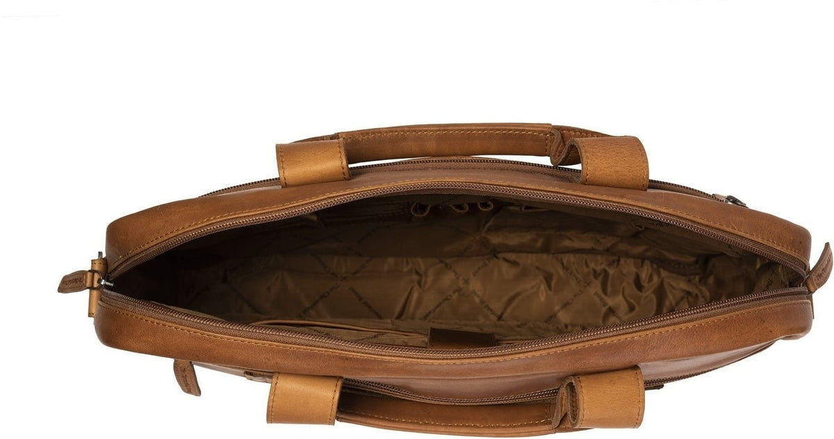 The Chesterfield Brand Calvi -tietokonelaukku 15,6" kannettavalle tietokoneelle, konjakki – kuva 5