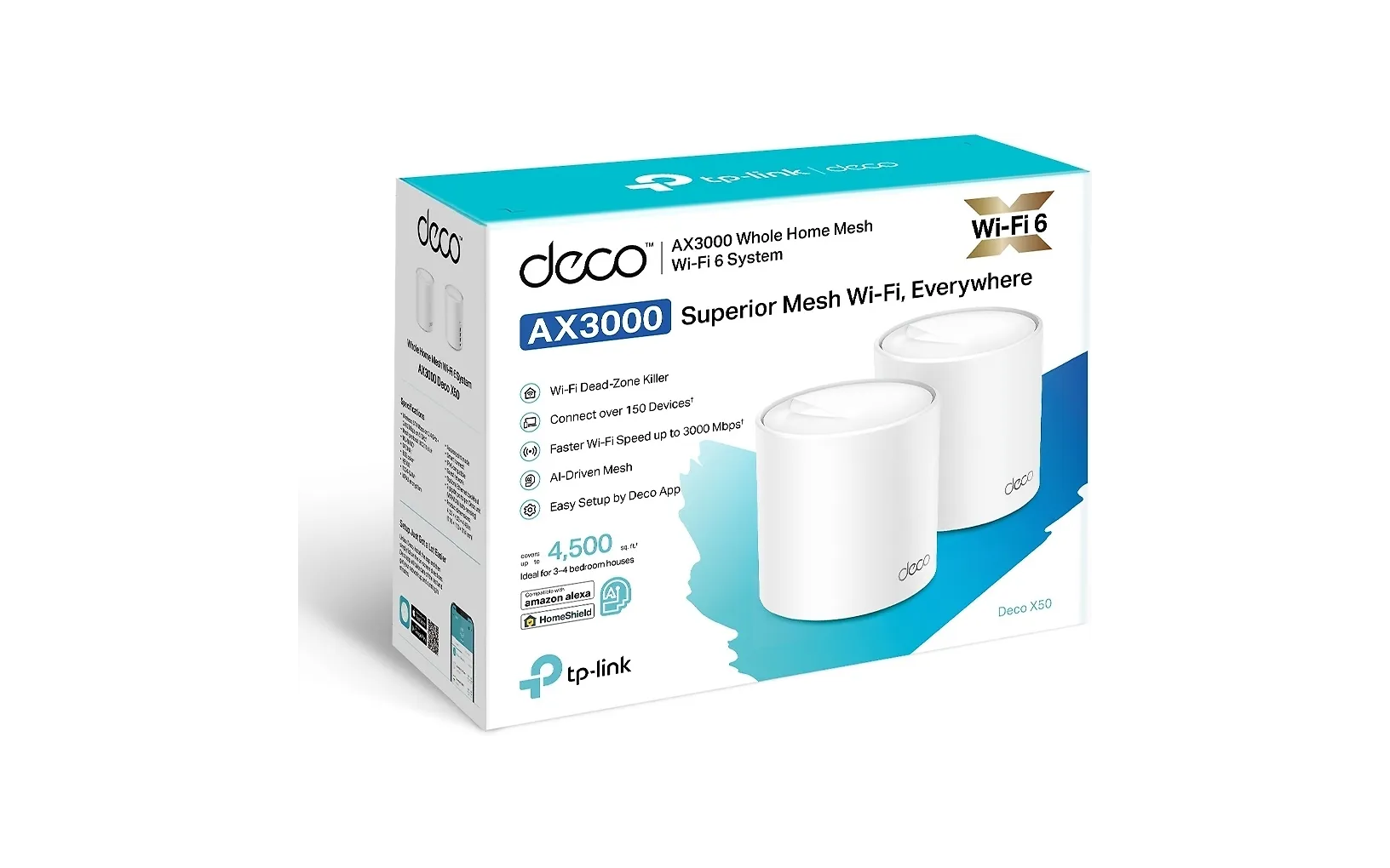 TP-LINK Deco X50 WiFi 6 Mesh-system, 2-pack
