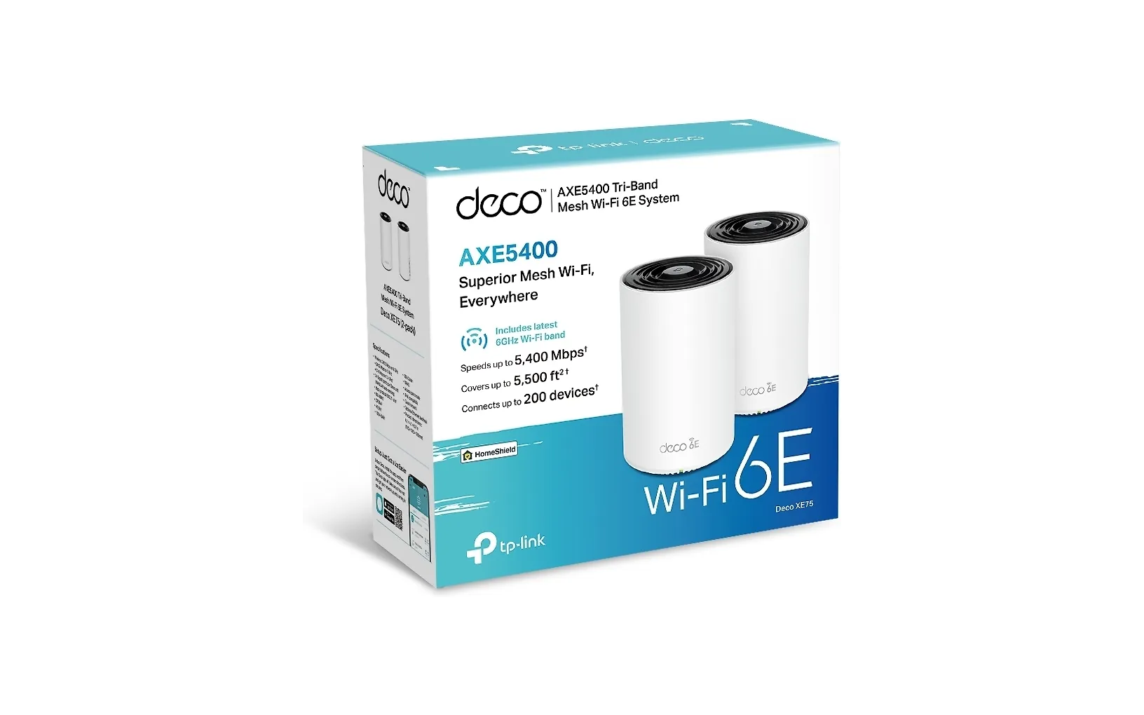 TP-LINK Deco XE75 Tri-Band WiFi 6E -Mesh-järjestelmä, 2-pack