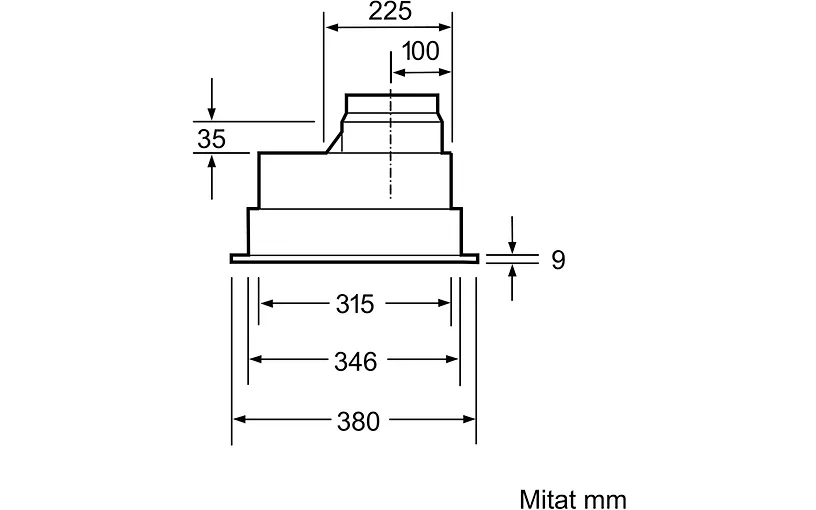 Bosch DHL555BL -liesituuletin, teräs, 53 cm