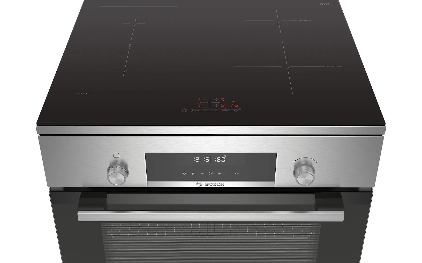 Bosch HLS79W351U Serie 6 induktionsspis, stål