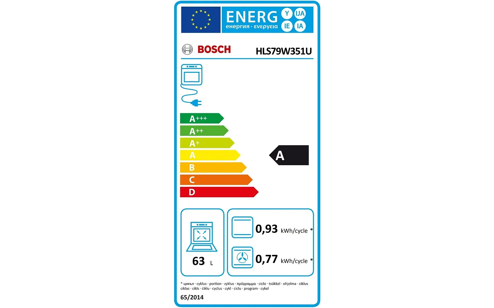 Bosch HLS79W351U Serie 6 induktionsspis, stål