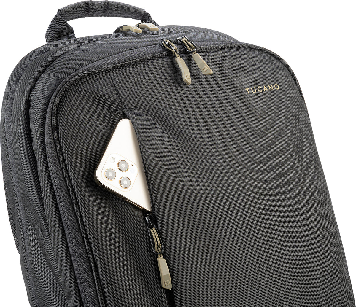 Tucano Bizip AGS -tietokonereppu 17" kannettavalle tietokoneelle, musta – kuva 6