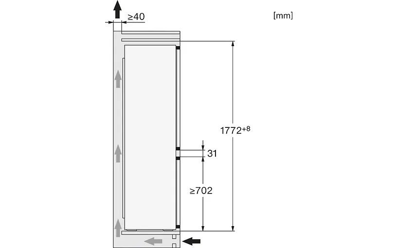 Miele KD 7714 E jääkaappipakastin, integroitava