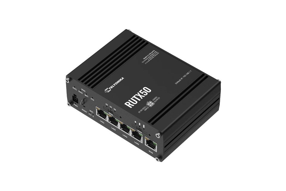 Teltonika RUTX50 5G/4G/3G -modeemi ja WiFi -reititin