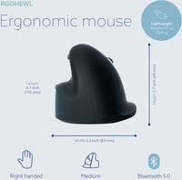 R-Go HE Break -ergonominen hiiri, BT, M-koko, oikealle kädelle – kuva 6