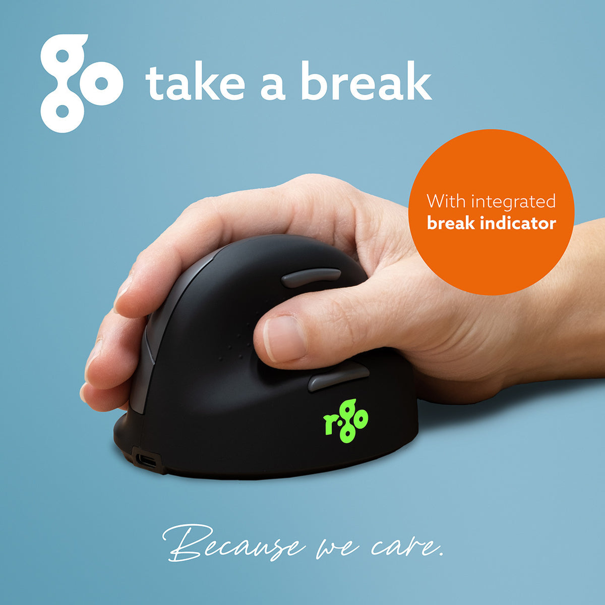 R-Go HE Break -ergonominen hiiri, BT, M-koko, oikealle kädelle – kuva 4