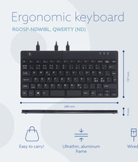 R-Go Split Break -kaksiosainen ergonominen näppäimistö, musta – kuva 8