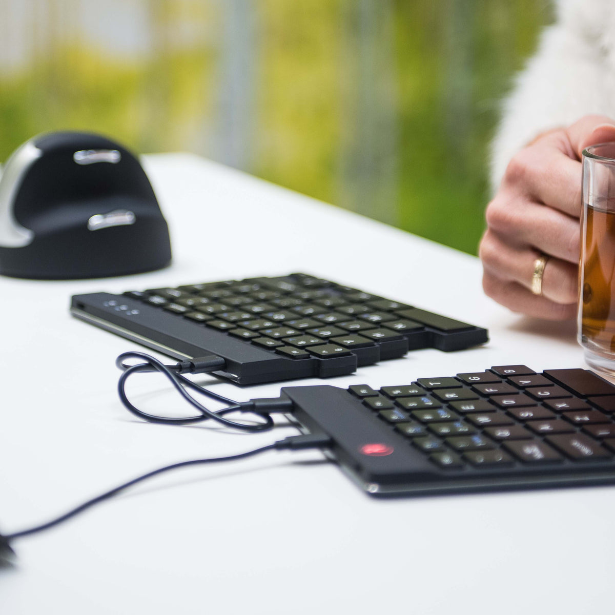 R-Go Split Break -kaksiosainen ergonominen näppäimistö, musta – kuva 6