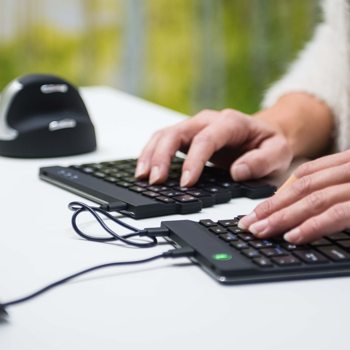 R-Go Split Break -kaksiosainen ergonominen näppäimistö, musta – kuva 7