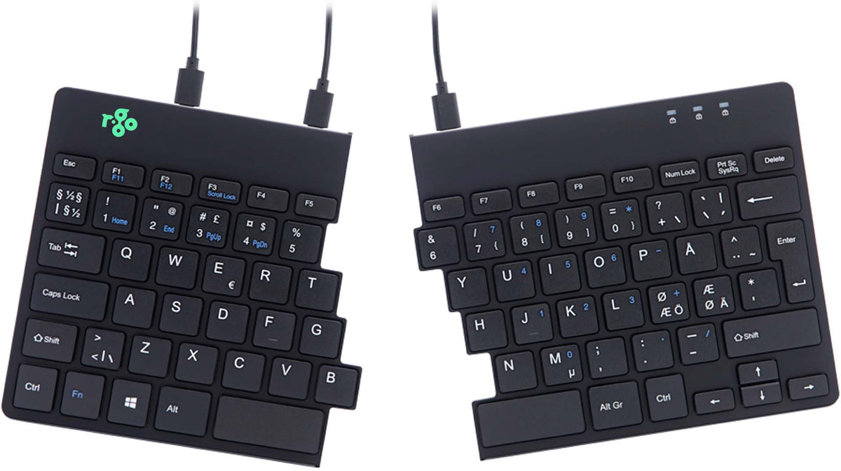 R-Go Split Break -kaksiosainen ergonominen näppäimistö, musta – kuva 2