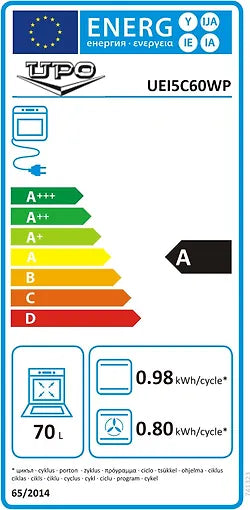 Upo UEI5C60WP induktionsspis, vit
