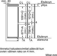 Siemens KI86NVSE0 iQ300 integroitava jääkaappipakastin – kuva 13