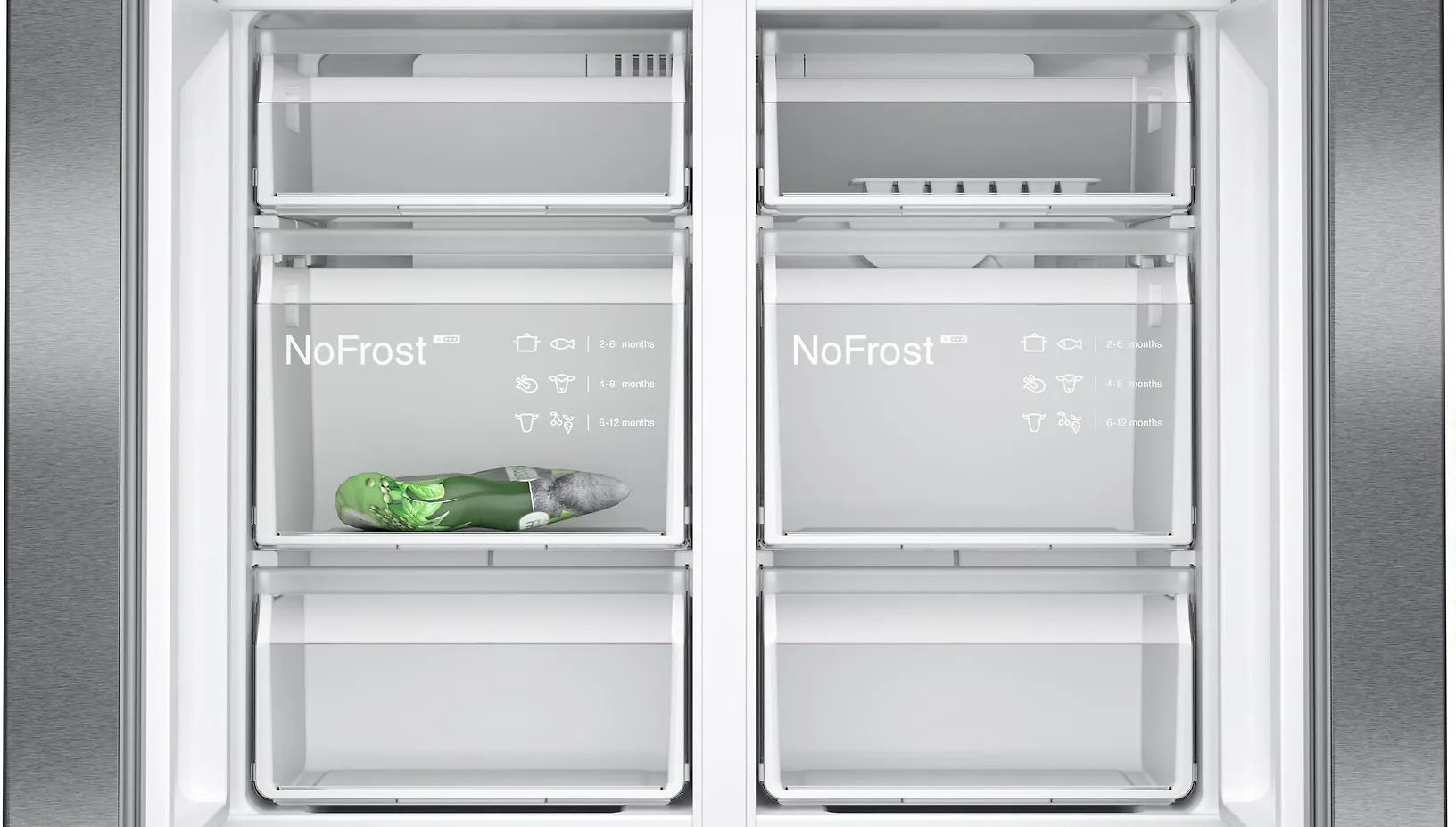 Siemens KF96NAXEA iQ500 Fransk dörr -Side By Side, svart stål