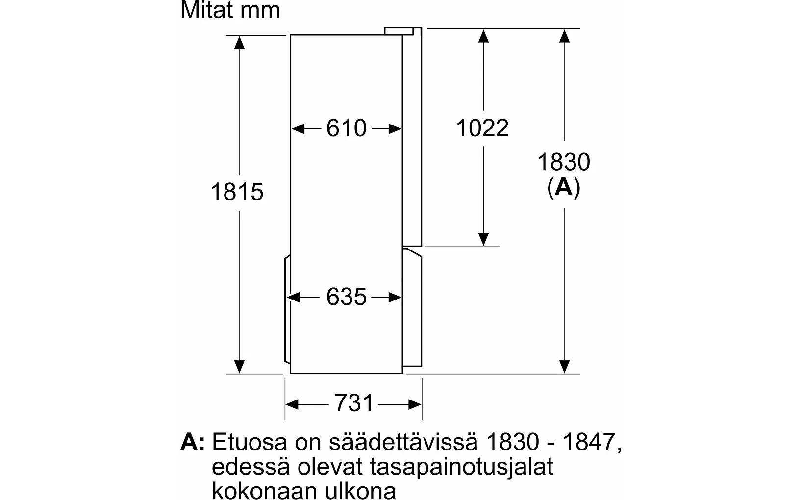 Siemens KF96NVPEA iQ300 French Door Side By Side, teräs