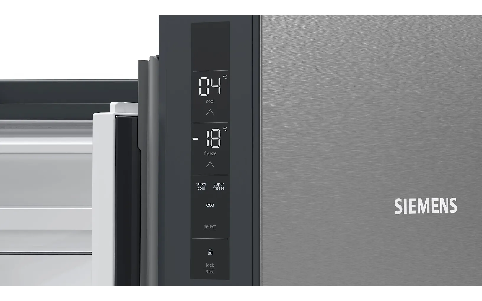 Siemens KF96NVPEA iQ300 French Door Side By Side, teräs