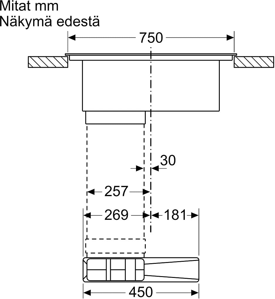 Siemens ED851FQ15E iQ500 induktionshäll med fläkt, 80 cm