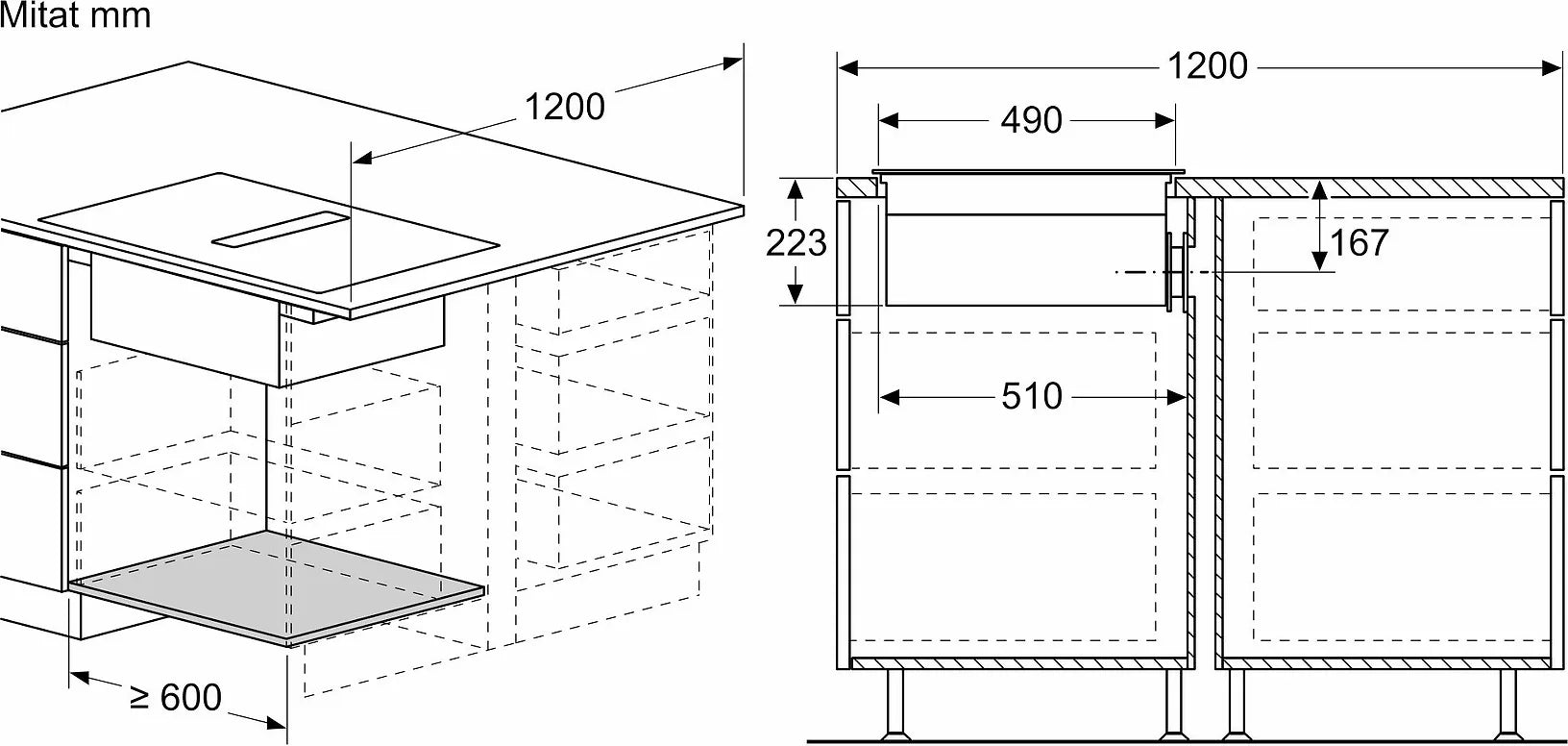 Siemens ED851FQ15E iQ500 induktionshäll med fläkt, 80 cm