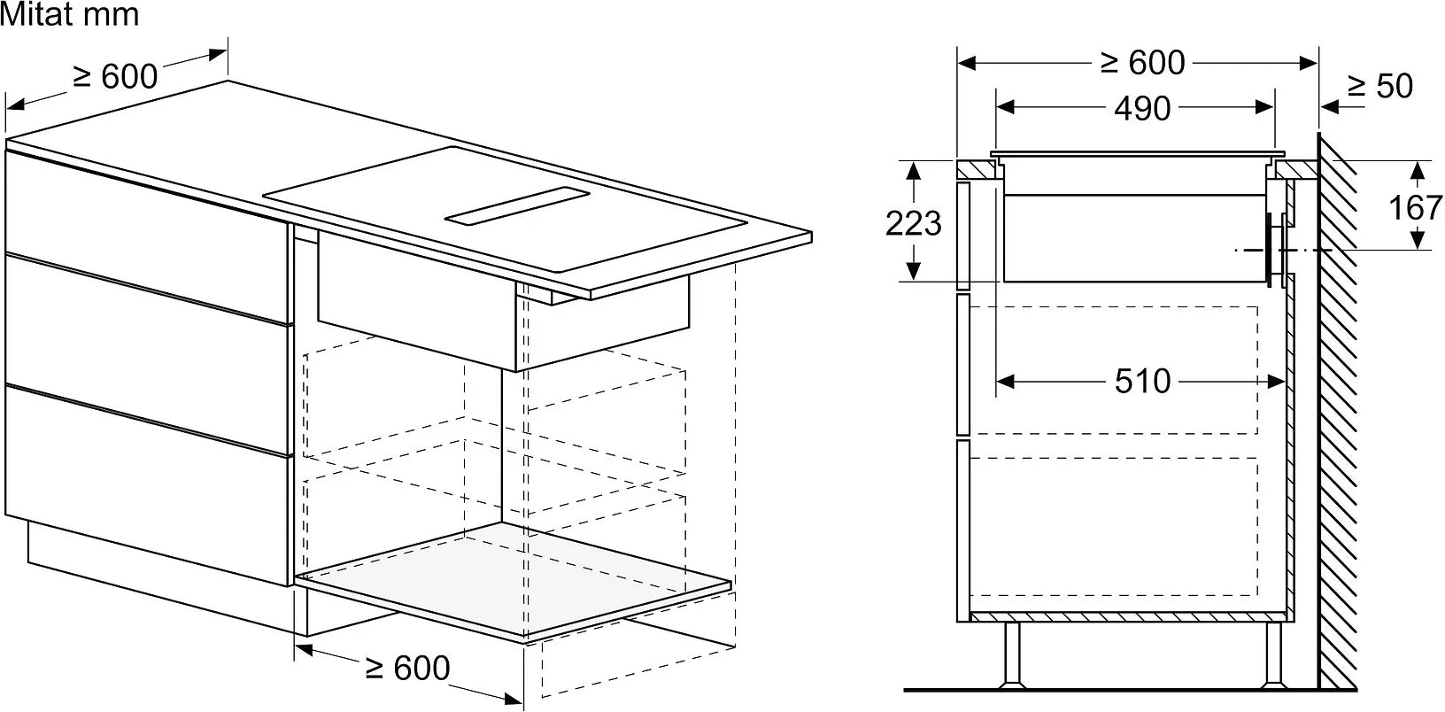 Siemens ED851FQ15E iQ500 induktionshäll med fläkt, 80 cm