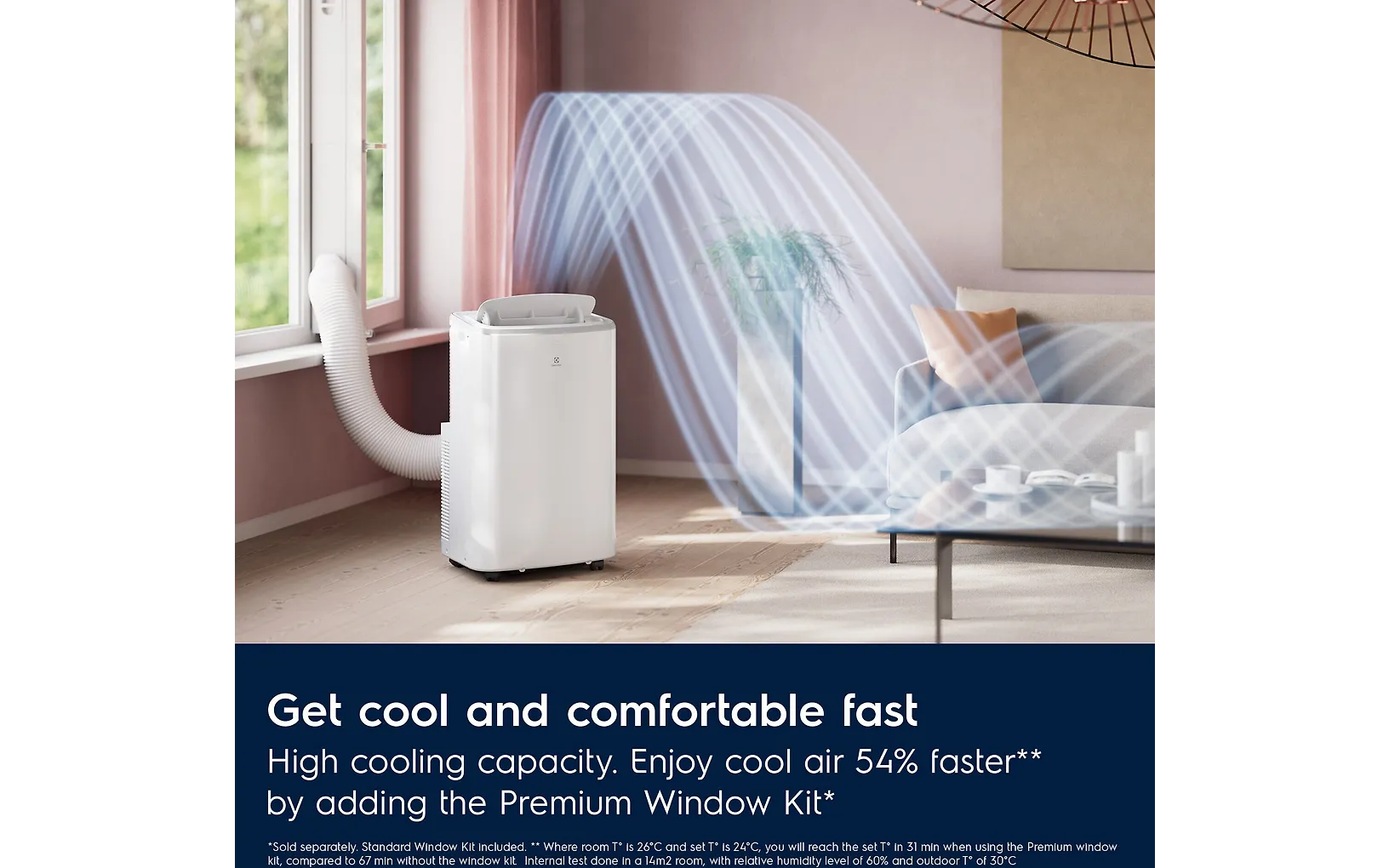 Electrolux Comfort 600 EXP26U759CW -siirrettävä ilmastointilaite
