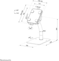 Neomounts by Newstar DS15-625BL1 -tablettiteline pöydälle, musta – 16