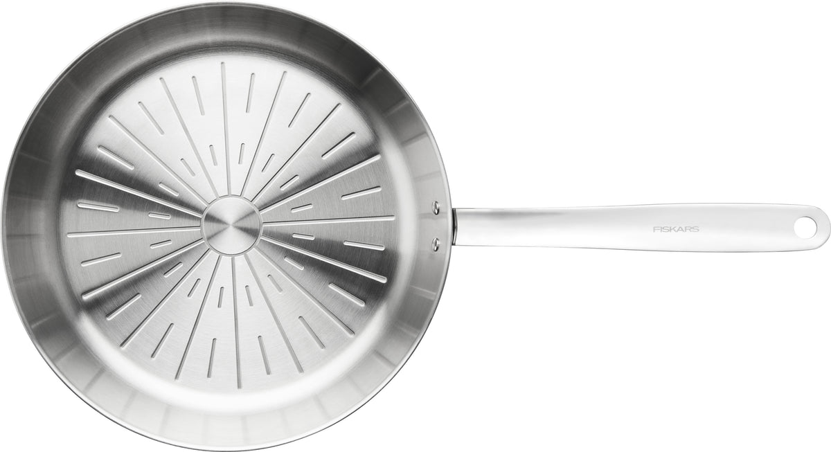 Fiskars All Steel Pure -paistinpannu, ruostumaton teräs, 28 cm – 2