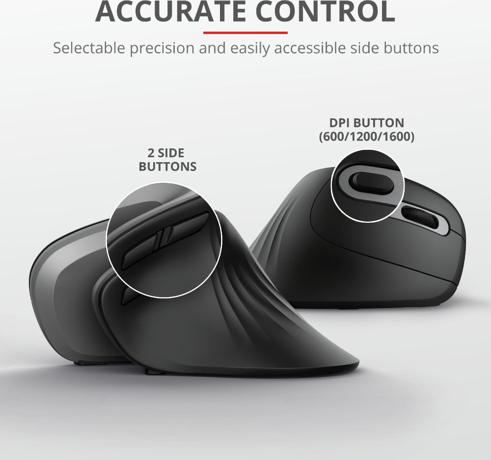Trust Verro Wireless Ergo Mouse -langaton pystyhiiri 10