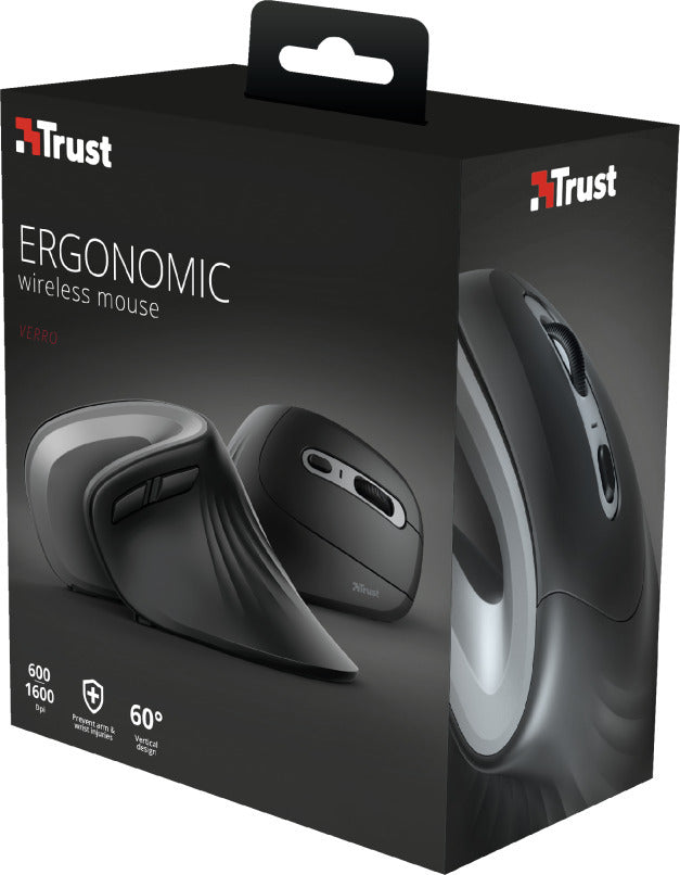 Trust Verro Wireless Ergo Mouse -langaton pystyhiiri 12