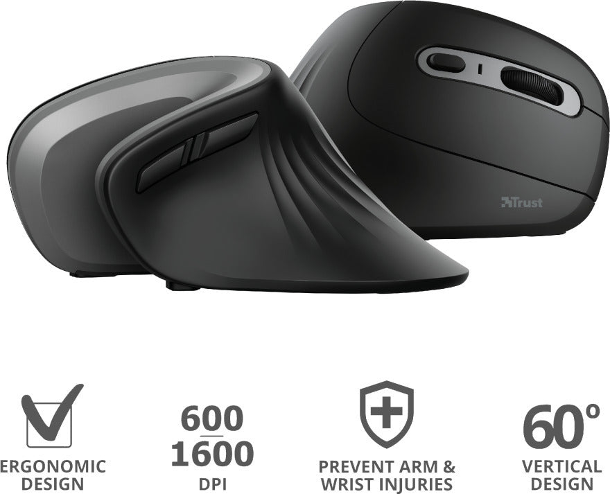 Trust Verro Wireless Ergo Mouse -langaton pystyhiiri 7