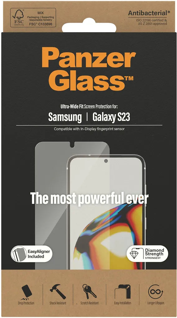 PanzerGlass EasyAligner pansarglas, Samsung Galaxy S23