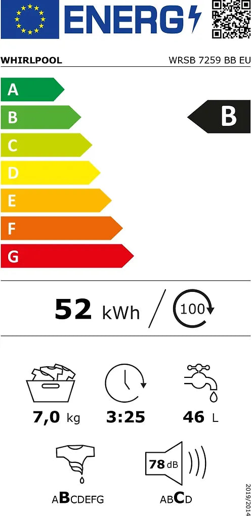 Whirlpool WRSB 7259 BB EU -pyykinpesukone