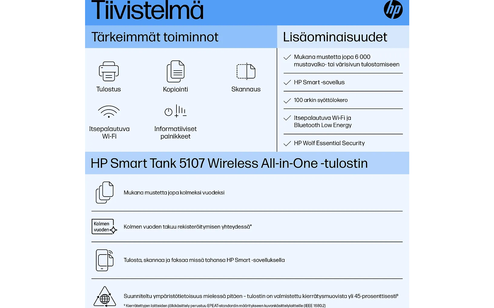 HP Smart Tank 5107 All-in-One-skrivare