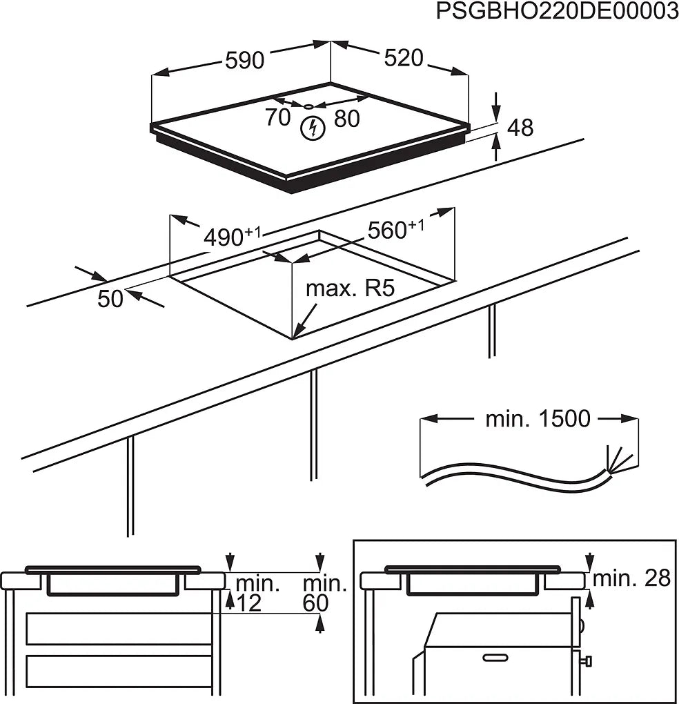 Electrolux HOI624S 300-serien induktionshäll