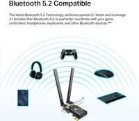 TP-LINK Archer TX20E WiFi 6 Bluetooth 5.2 PCIe -sovitin – kuva 4