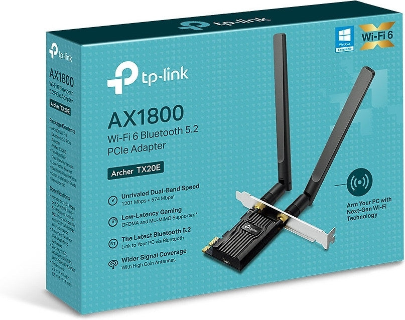 TP-LINK Archer TX20E WiFi 6 Bluetooth 5.2 PCIe -sovitin – kuva 5
