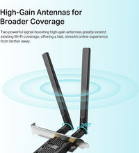 TP-LINK Archer TX20E WiFi 6 Bluetooth 5.2 PCIe -sovitin – kuva 3