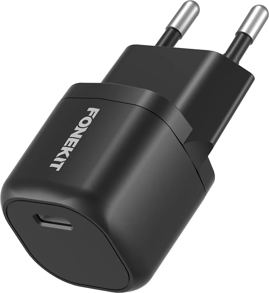 FoneKit Mini 20W -nätladdare, USB-C, svart