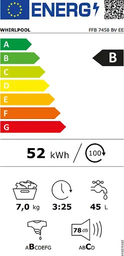 Whirlpool FFB 7458 BV EE -pyykinpesukone