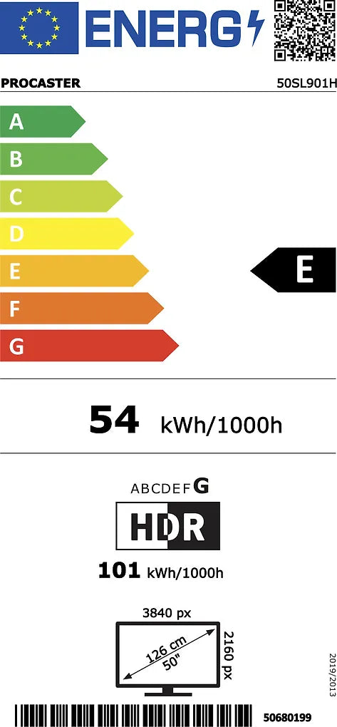 ProCaster 50SL901H 50" 4K Android LED-TV