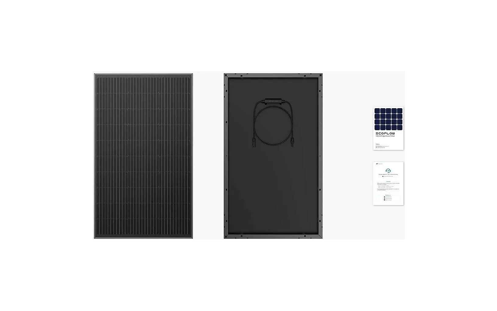 EcoFlow 2 x 100 W Rigid Solar Panel Combo, 2-pack