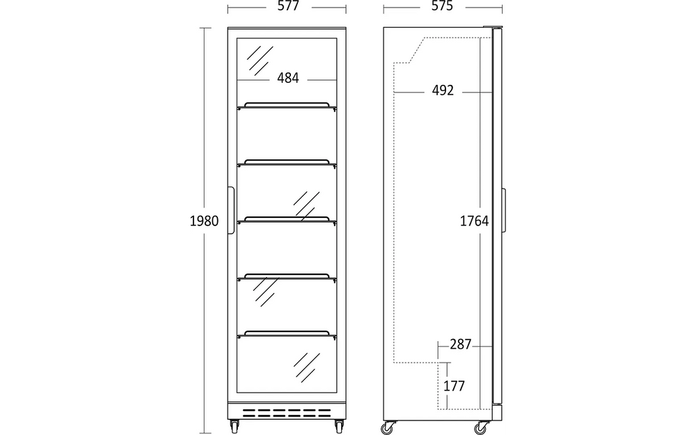 Scandomestic SD 430 BE -display juomakaappi