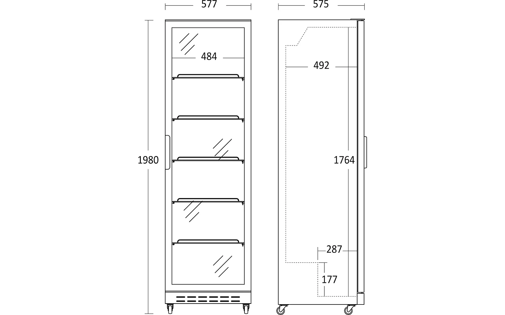 Scandomestic SD 430 BE -display juomakaappi