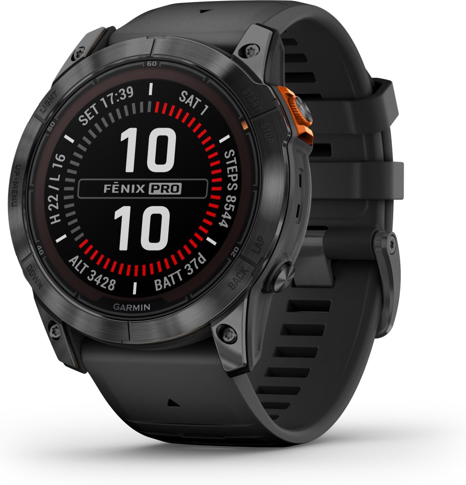 Garmin fenix 7X Pro Solar -urheilukello, 51 mm, musta
