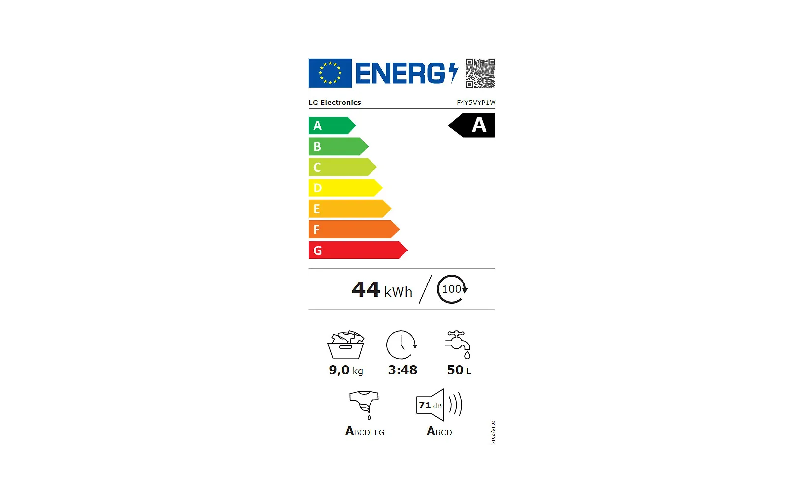 LG F4Y5VYP1W pyykinpesukone