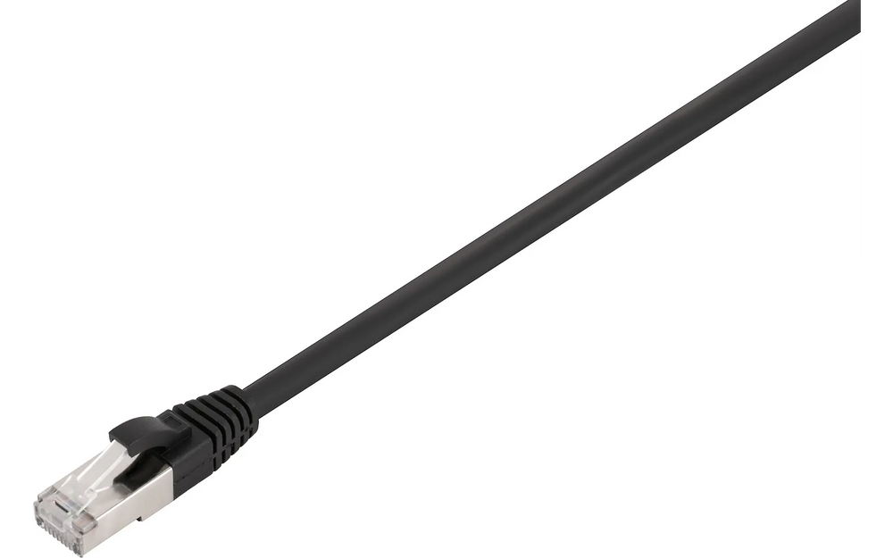 Fuj:tech CAT6A S/FTP -verkkokaapeli, 0.25 m, musta