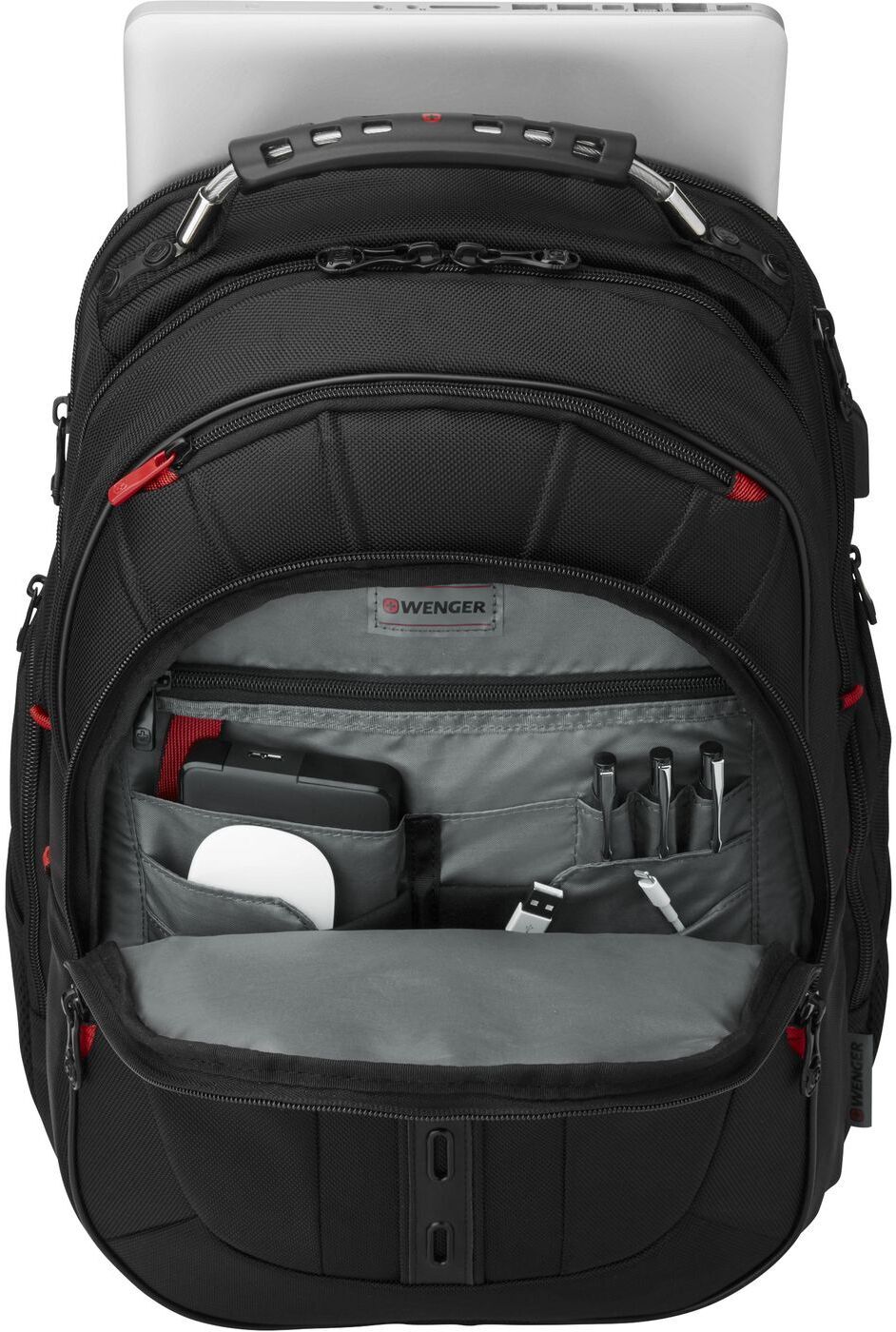 Wenger Pegasus Deluxe -reppu 16" kannettavalle tietokoneelle, musta – kuva 7