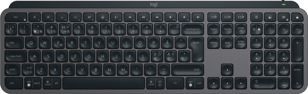 Logitech MX Keys S -näppäimistö, grafiitinharmaa – kuva 1
