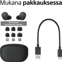 Sony WF-1000XM5 langattomat vastamelunappikuulokkeet, musta – kuva 8